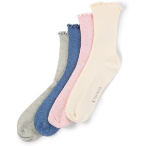 TOM TAILOR Damen Socken im 4er-Pack mit Rüschensaum, beige, Uni, Gr. 39-42 TOM TAILOR Damen Socken im 4er-Pack mit Rüschensaum, beige, Uni, Gr. 39-42