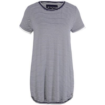 TOM TAILOR Damen Pyjama-Kleid mit Streifenmuster, blau, Gestreift, Gr. 46 TOM TAILOR Damen Pyjama-Kleid mit Streifenmuster, blau, Gestreift, Gr. 46