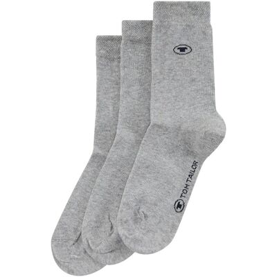 TOM TAILOR unisex Socken im 3er-Pack, grau, Print, Gr. 23-26 TOM TAILOR unisex Socken im 3er-Pack, grau, Print, Gr. 23-26