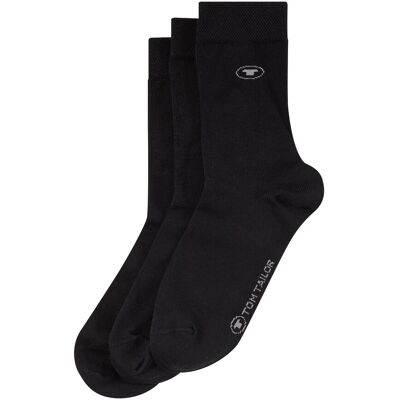 TOM TAILOR Unisex Socken im 3er-Pack, schwarz, Print, Gr. 23-26 TOM TAILOR Unisex Socken im 3er-Pack, schwarz, Print, Gr. 23-26
