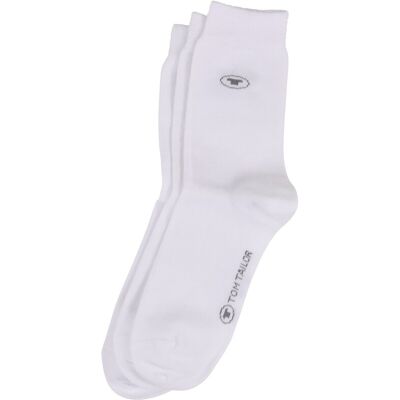 TOM TAILOR unisex Socken im 3er-Pack, weiß, Print, Gr. 23-26 TOM TAILOR unisex Socken im 3er-Pack, weiß, Print, Gr. 23-26