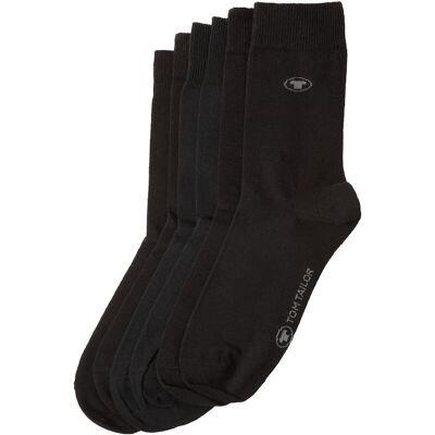 TOM TAILOR Damen Socken im 2er-Pack, schwarz, Uni, Gr. 35-38 TOM TAILOR Damen Socken im 2er-Pack, schwarz, Uni, Gr. 35-38
