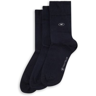 TOM TAILOR Damen Dreierpack Basic Socken, blau, Print, Gr. 35-38 TOM TAILOR Damen Dreierpack Basic Socken, blau, Print, Gr. 35-38