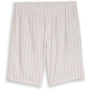 TOM TAILOR DENIM Herren TTRELAXED Shorts mit Leinenanteil, grau, Gestreift, Gr. XL TOM TAILOR DENIM Herren TTRELAXED Shorts mit Leinenanteil, grau, Gestreift, Gr. XL