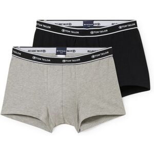 TOM TAILOR Herren Kurze Boxershorts im 2er-Pack, grau, Uni, Gr. M/5 TOM TAILOR Herren Kurze Boxershorts im 2er-Pack, grau, Uni, Gr. M/5