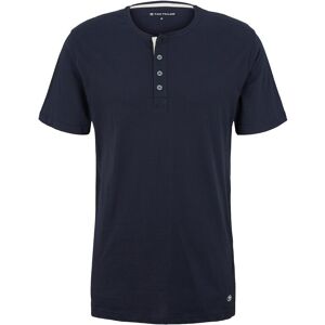 TOM TAILOR Herren Pyjama T-Shirt aus Baumwolle, blau, Uni, Gr. 54/XL TOM TAILOR Herren Pyjama T-Shirt aus Baumwolle, blau, Uni, Gr. 54/XL