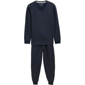 TOM TAILOR Herren Ripp Pyjama-Set, blau, Uni, Gr. 56 TOM TAILOR Herren Ripp Pyjama-Set, blau, Uni, Gr. 56