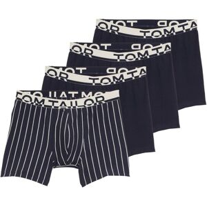 TOM TAILOR Herren Mittellange Boxershorts im 4er-Pack, blau, Gestreift, Gr. M/5 TOM TAILOR Herren Mittellange Boxershorts im 4er-Pack, blau, Gestreift, Gr. M/5