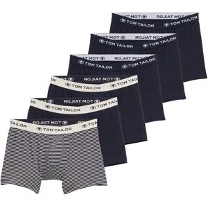 TOM TAILOR Herren Kurze Boxershorts im 6er-Pack, blau, Uni, Gr. S/4 TOM TAILOR Herren Kurze Boxershorts im 6er-Pack, blau, Uni, Gr. S/4