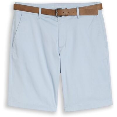 TOM TAILOR DENIM Herren TTREGULAR Chino Shorts mit Gürtel, blau, Uni, Gr. XXL TOM TAILOR DENIM Herren TTREGULAR Chino Shorts mit Gürtel, blau, Uni, Gr. XXL