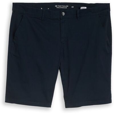 TOM TAILOR Herren Plus Size - Slim Chino Shorts, blau, Uni, Gr. 44 TOM TAILOR Herren Plus Size - Slim Chino Shorts, blau, Uni, Gr. 44