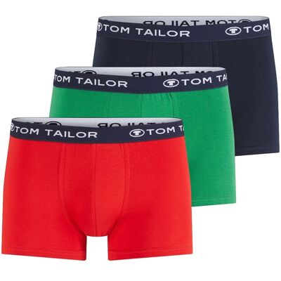 TOM TAILOR Herren Kurze Boxershorts im 3er-Pack, rot, Uni, Gr. S/4 TOM TAILOR Herren Kurze Boxershorts im 3er-Pack, rot, Uni, Gr. S/4