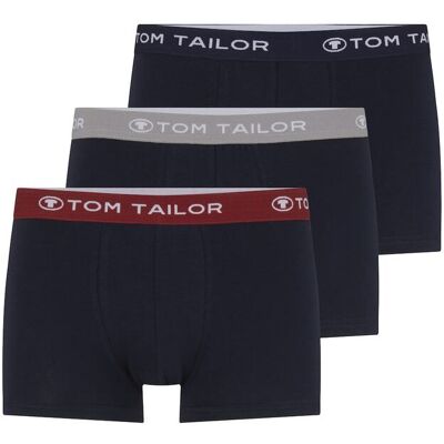 TOM TAILOR Herren Kurze Boxershorts im 3er-Pack, blau, Uni, Gr. S/4 TOM TAILOR Herren Kurze Boxershorts im 3er-Pack, blau, Uni, Gr. S/4
