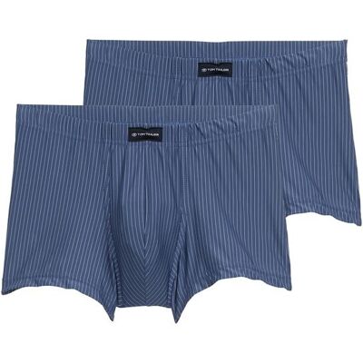 TOM TAILOR Herren Kurze Boxershorts im 2er-Pack, blau, Gestreift, Gr. L/6 TOM TAILOR Herren Kurze Boxershorts im 2er-Pack, blau, Gestreift, Gr. L/6