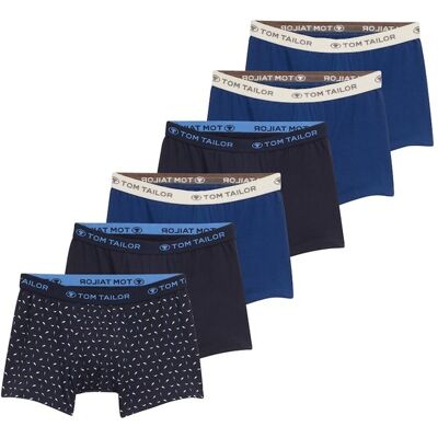 TOM TAILOR Herren Kurze Boxershorts im 6er-Pack, rot, Uni, Gr. S/4 TOM TAILOR Herren Kurze Boxershorts im 6er-Pack, rot, Uni, Gr. S/4