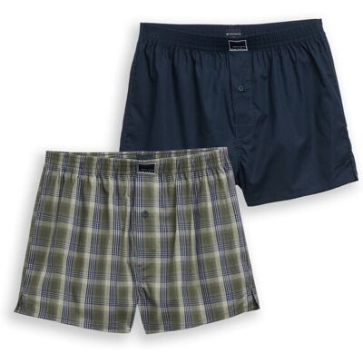 TOM TAILOR Herren Boxershorts mit Karomuster im 2er-Pack, grün, Kariert, Gr. L/6 TOM TAILOR Herren Boxershorts mit Karomuster im 2er-Pack, grün, Kariert, Gr. L/6