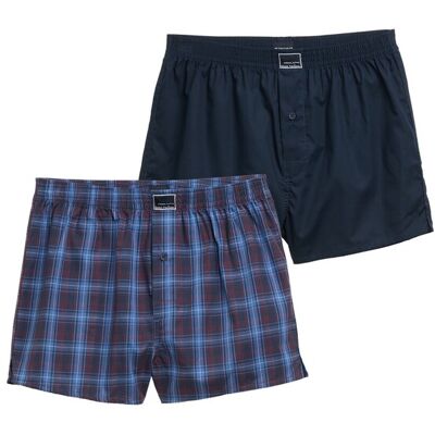 TOM TAILOR Herren Boxershorts mit Karomuster im 2er-Pack, blau, Kariert, Gr. M/5 TOM TAILOR Herren Boxershorts mit Karomuster im 2er-Pack, blau, Kariert, Gr. M/5