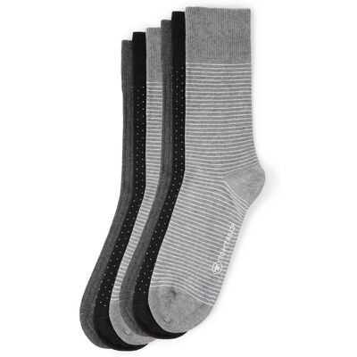 TOM TAILOR Herren Socken im 6er-Pack mit Muster, grau, Gemustert, Gr. 39-42 TOM TAILOR Herren Socken im 6er-Pack mit Muster, grau, Gemustert, Gr. 39-42