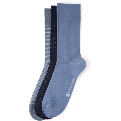 TOM TAILOR Herren Socken im 6er-Pack mit Muster, blau, Gemustert, Gr. 43-46 TOM TAILOR Herren Socken im 6er-Pack mit Muster, blau, Gemustert, Gr. 43-46