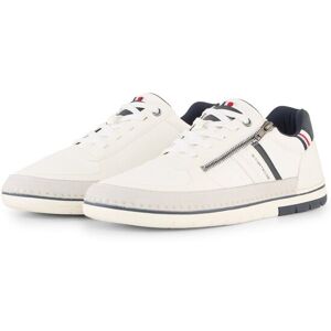 TOM TAILOR Herren Sneaker aus strukturiertem Lederimitat, weiß, Uni, Gr. 43 TOM TAILOR Herren Sneaker aus strukturiertem Lederimitat, weiß, Uni, Gr. 43