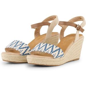 TOM TAILOR Damen Sandalen mit Keilabsatz, weiß, Uni, Gr. 41 TOM TAILOR Damen Sandalen mit Keilabsatz, weiß, Uni, Gr. 41
