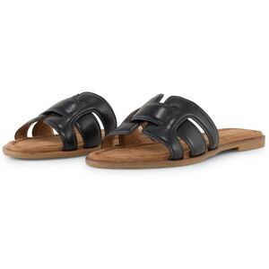 TOM TAILOR Damen Flache Sandalen mit weicher Sohle, schwarz, Uni, Gr. 36 TOM TAILOR Damen Flache Sandalen mit weicher Sohle, schwarz, Uni, Gr. 36