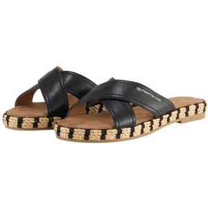 TOM TAILOR Damen Sandalen mit Bastsohle, schwarz, Uni, Gr. 41 TOM TAILOR Damen Sandalen mit Bastsohle, schwarz, Uni, Gr. 41
