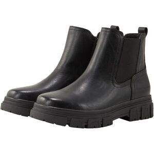 TOM TAILOR Damen Gefütterte Stiefeletten mit Gummieinsatz, schwarz, Uni, Gr. 36 TOM TAILOR Damen Gefütterte Stiefeletten mit Gummieinsatz, schwarz, Uni, Gr. 36