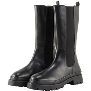 TOM TAILOR Damen Gefütterte Stiefel aus Leder, schwarz, Uni, Gr. 36 TOM TAILOR Damen Gefütterte Stiefel aus Leder, schwarz, Uni, Gr. 36