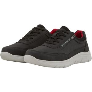TOM TAILOR Herren Sneaker aus strukturiertem Lederimitat, schwarz, Uni, Gr. 43 TOM TAILOR Herren Sneaker aus strukturiertem Lederimitat, schwarz, Uni, Gr. 43