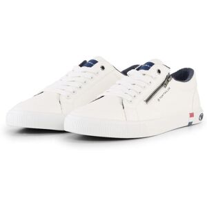 TOM TAILOR Herren Sneaker mit Reißverschluss-Detail, weiß, Uni, Gr. 42 TOM TAILOR Herren Sneaker mit Reißverschluss-Detail, weiß, Uni, Gr. 42
