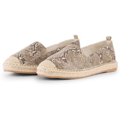 TOM TAILOR Damen Flache Espadrilles mit Animal-Print, beige, Animalprint, Gr. 37 TOM TAILOR Damen Flache Espadrilles mit Animal-Print, beige, Animalprint, Gr. 37