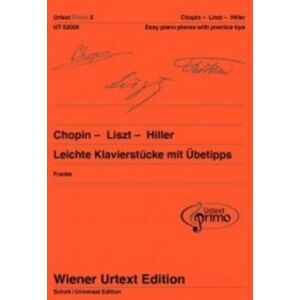 Franke Chopin - Liszt - Hiller: 33 leichte Klavierstücke mit Übetipps. Band 5. Klavier. (Urtext Primo - ein neues Konzept für den Einstieg in die Klavierliteratur) - Preis vom 11.06.2026 05:43:19 h Franke Chopin - Liszt - Hiller: 33 leichte Klavierstücke mit Übetipps. Band 5. Klavier. (Urtext Primo - ein neues Konzept für den Einstieg in die Klavierliteratur) - Preis vom 11.06.2026 05:43:19 h