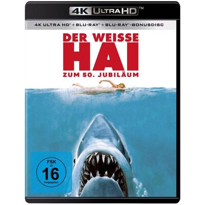 Steven Spielberg - Der weiße Hai - 50th Anniversary (4K Ultra HD + Blu-ray + Bonus Blu-ray) - Preis vom 24.10.2026 11:42:45 h Steven Spielberg - Der weiße Hai - 50th Anniversary (4K Ultra HD + Blu-ray + Bonus Blu-ray) - Preis vom 24.10.2026 11:42:45 h
