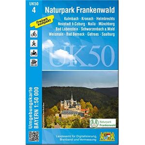 Landesamt für Digitalisierung, Breitband und Vermessung, Bayern - UK50-4 Naturpark Frankenwald (Umgebungskarte 1:50000): Kulmbach, Kronach, Helmbrechts, Neustadt b.Coburg, Naila, Münchberg, Bad Lobenstein, ... Karte Freizeitkarte Wanderkarte) - Preis vom Landesamt für Digitalisierung, Breitband und Vermessung, Bayern - UK50-4 Naturpark Frankenwald (Umgebungskarte 1:50000): Kulmbach, Kronach, Helmbrechts, Neustadt b.Coburg, Naila, Münchberg, Bad Lobenstein, ... Karte Freizeitkarte Wanderkarte) - Preis vom