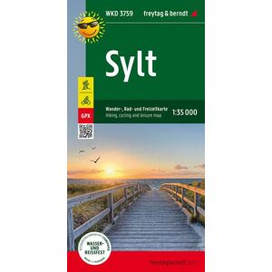 freytag & berndt - Sylt, Wander- und Radkarte 1:35.000: GPX Tracks, wasserfest und reißfest (freytag & berndt Wander-Rad-Freizeitkarten) - Preis vom 14.06.2026 05:24:48 h freytag & berndt - Sylt, Wander- und Radkarte 1:35.000: GPX Tracks, wasserfest und reißfest (freytag & berndt Wander-Rad-Freizeitkarten) - Preis vom 14.06.2026 05:24:48 h