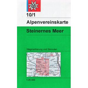 Deutscher Alpenverein - DAV Alpenvereinskarte 10/1 S Steinernes Meer 1 : 25 000 Wegmarkierungen und Skirouten: Topographische Karte - Preis vom 14.06.2026 05:24:48 h Deutscher Alpenverein - DAV Alpenvereinskarte 10/1 S Steinernes Meer 1 : 25 000 Wegmarkierungen und Skirouten: Topographische Karte - Preis vom 14.06.2026 05:24:48 h