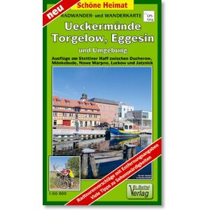 Verlag Dr. Barthel - Radwander- und Wanderkarte Ueckermünde, Torgelow, Eggesin und Umgebung: Ausflüge am Stettiner Haff zwischen Ducherow, Mönkebude, Nowe Warpno, Luckow und Jatznick. Maßstab 1:50000 - Preis vom 14.06.2026 05:24:48 h Verlag Dr. Barthel - Radwander- und Wanderkarte Ueckermünde, Torgelow, Eggesin und Umgebung: Ausflüge am Stettiner Haff zwischen Ducherow, Mönkebude, Nowe Warpno, Luckow und Jatznick. Maßstab 1:50000 - Preis vom 14.06.2026 05:24:48 h