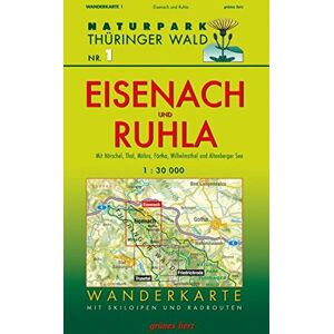 Wanderkarte Eisenach und Ruhla: Mit Hörschel, Thal, Möhra, Förtha, Wilhelmsthal und Altenberger See. Mit Skiloipen und Radrouten. Maßstab 1:30.000. (Naturpark Thüringer Wald / Wanderkarten. 1:30.000) - Preis vom 14.06.2026 05:24:48 h Wanderkarte Eisenach und Ruhla: Mit Hörschel, Thal, Möhra, Förtha, Wilhelmsthal und Altenberger See. Mit Skiloipen und Radrouten. Maßstab 1:30.000. (Naturpark Thüringer Wald / Wanderkarten. 1:30.000) - Preis vom 14.06.2026 05:24:48 h