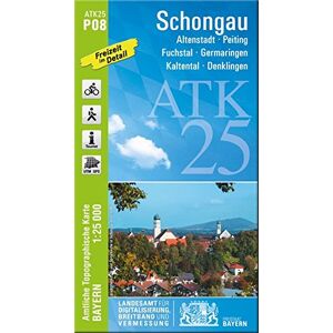 Landesamt für Digitalisierung, Breitband und Vermessung, Bayern - ATK25-P08 Schongau (Amtliche Topographische Karte 1:25000): Altenstadt, Peiting, Fuchstal, Germaringen, Kaltental, Denklingen (ATK25 Amtliche Topographische Karte 1:25000 Bayern) - Preis vo Landesamt für Digitalisierung, Breitband und Vermessung, Bayern - ATK25-P08 Schongau (Amtliche Topographische Karte 1:25000): Altenstadt, Peiting, Fuchstal, Germaringen, Kaltental, Denklingen (ATK25 Amtliche Topographische Karte 1:25000 Bayern) - Preis vo
