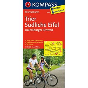 KOMPASS-Karten GmbH - Trier - Südliche Eifel - Luxemburger Schweiz: Fahrradkarte. GPS-genau. 1:70000 (KOMPASS-Fahrradkarten Deutschland, Band 3060) - Preis vom 16.06.2026 05:30:18 h KOMPASS-Karten GmbH - Trier - Südliche Eifel - Luxemburger Schweiz: Fahrradkarte. GPS-genau. 1:70000 (KOMPASS-Fahrradkarten Deutschland, Band 3060) - Preis vom 16.06.2026 05:30:18 h
