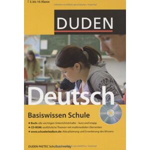 Simone Felgentreu - Duden. Basiswissen Schule. Deutsch 5. bis 10. Klasse: Buch / CD-ROM / Internet - Preis vom 14.06.2026 05:24:48 h Simone Felgentreu - Duden. Basiswissen Schule. Deutsch 5. bis 10. Klasse: Buch / CD-ROM / Internet - Preis vom 14.06.2026 05:24:48 h