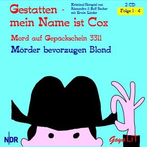 Becker Gestatten - mein Name ist Cox. Mord auf Gepäckschein 3311. Folge 1-4. Mörder bevorzugen blond (2 CDs) - Preis vom 07.06.2026 05:33:53 h Becker Gestatten - mein Name ist Cox. Mord auf Gepäckschein 3311. Folge 1-4. Mörder bevorzugen blond (2 CDs) - Preis vom 07.06.2026 05:33:53 h
