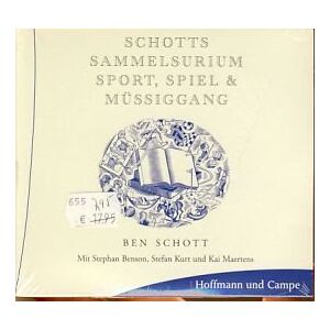 Ben Schott - Schotts Sammelsurium - Sport, Spiel & Müssiggang. CD - Preis vom 16.06.2026 05:30:18 h Ben Schott - Schotts Sammelsurium - Sport, Spiel & Müssiggang. CD - Preis vom 16.06.2026 05:30:18 h