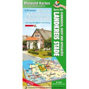 Maiwald, Detlef sen. u. Björn jr. - Stade Ost = Offizielle Radwanderkarte Landkreis Stade - Elbmarsch, Geest u. Apfelblüte - Karte Ost - mit Tourenbeschreibungen auf der Rückseite: ... Kartennetz: Gaus-Krüger-Projektion auf WGS 84 - Preis vom 12.06.2026 0 Maiwald, Detlef sen. u. Björn jr. - Stade Ost = Offizielle Radwanderkarte Landkreis Stade - Elbmarsch, Geest u. Apfelblüte - Karte Ost - mit Tourenbeschreibungen auf der Rückseite: ... Kartennetz: Gaus-Krüger-Projektion auf WGS 84 - Preis vom 12.06.2026 0