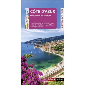 Uwe Lehmann - GO VISTA: Reiseführer Côte d'Azur: von Toulon bis Menton - Mit Faltkarte und E-Book inside (Go Vista Info Guide) - Preis vom 12.06.2026 05:40:31 h Uwe Lehmann - GO VISTA: Reiseführer Côte d'Azur: von Toulon bis Menton - Mit Faltkarte und E-Book inside (Go Vista Info Guide) - Preis vom 12.06.2026 05:40:31 h