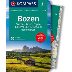 KOMPASS Wanderführer Bozen, Sarntal, Ritten, Eppan, Kalterer See, Seiser Alm, Rosengarten, 55 Touren: mit Extra-Tourenkarte, GPX-Daten zum Download - Preis vom 14.06.2026 05:24:48 h KOMPASS Wanderführer Bozen, Sarntal, Ritten, Eppan, Kalterer See, Seiser Alm, Rosengarten, 55 Touren: mit Extra-Tourenkarte, GPX-Daten zum Download - Preis vom 14.06.2026 05:24:48 h