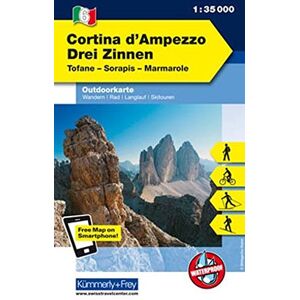 Kümmerly + Frey - Italien Outdoorkarte 06 Cortina d'Ampezzo Drei Zinnen 1 : 35.000: Tofane, Hohe Gaisl, Marmarole. Wanderwege, Radwanderwege, Nordic Walking, Skilanglauf, Skitouren (Kümmerly+Frey Wanderkarten) - Preis vom 14.06.2026 05:24:48 h Kümmerly + Frey - Italien Outdoorkarte 06 Cortina d'Ampezzo Drei Zinnen 1 : 35.000: Tofane, Hohe Gaisl, Marmarole. Wanderwege, Radwanderwege, Nordic Walking, Skilanglauf, Skitouren (Kümmerly+Frey Wanderkarten) - Preis vom 14.06.2026 05:24:48 h