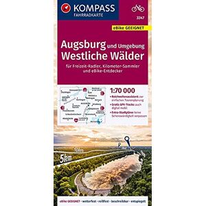 KOMPASS-Karten GmbH - KOMPASS Fahrradkarte Augsburg und Umgebung, Westliche Wälder 1:70.000, FK 3347: reiß- und wetterfest mit Extra Stadtplänen (KOMPASS-Fahrradkarten Deutschland, Band 3347) - Preis vom 15.06.2026 05:30:30 h KOMPASS-Karten GmbH - KOMPASS Fahrradkarte Augsburg und Umgebung, Westliche Wälder 1:70.000, FK 3347: reiß- und wetterfest mit Extra Stadtplänen (KOMPASS-Fahrradkarten Deutschland, Band 3347) - Preis vom 15.06.2026 05:30:30 h