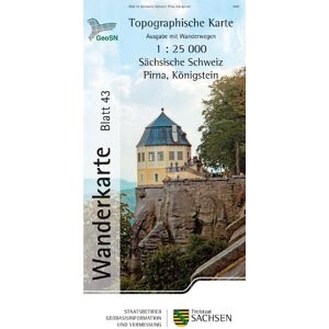 Sächsische Schweiz/Pirna, Königstein: Wanderkarte 1:25 000, Ausgabe mit Wanderwegen (WK25 Blatt 43) - Preis vom 13.06.2026 05:28:29 h Sächsische Schweiz/Pirna, Königstein: Wanderkarte 1:25 000, Ausgabe mit Wanderwegen (WK25 Blatt 43) - Preis vom 13.06.2026 05:28:29 h